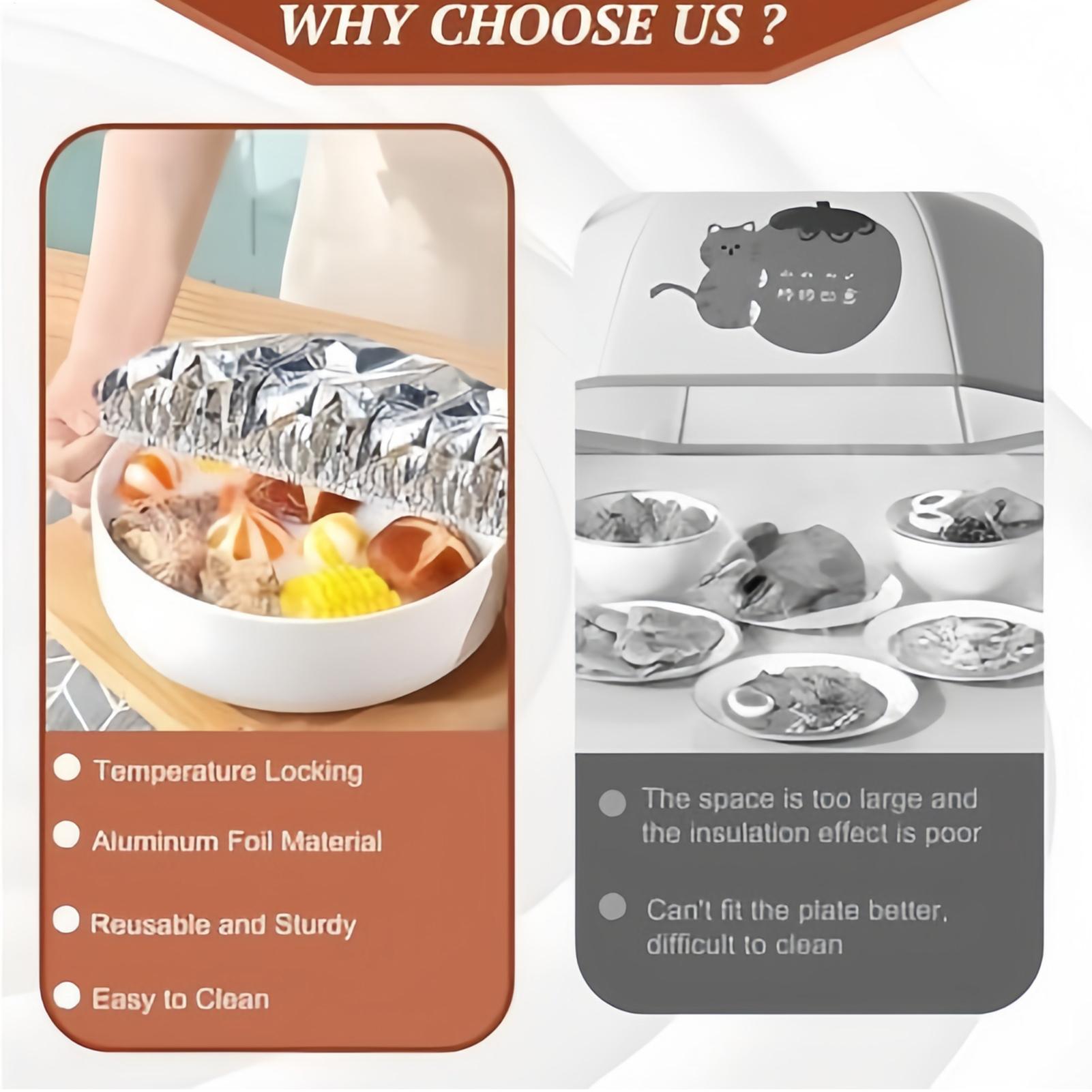 

10Pcs Reusable Aluminum Foil Bowl Cover Food Grade Refrigerator Accessories Saran Wrap Fresh-keeping Plastic Bag Winter Warm China Mainland