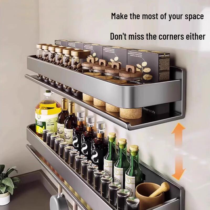Drill-Free Kitchen Wall Storage Shelf