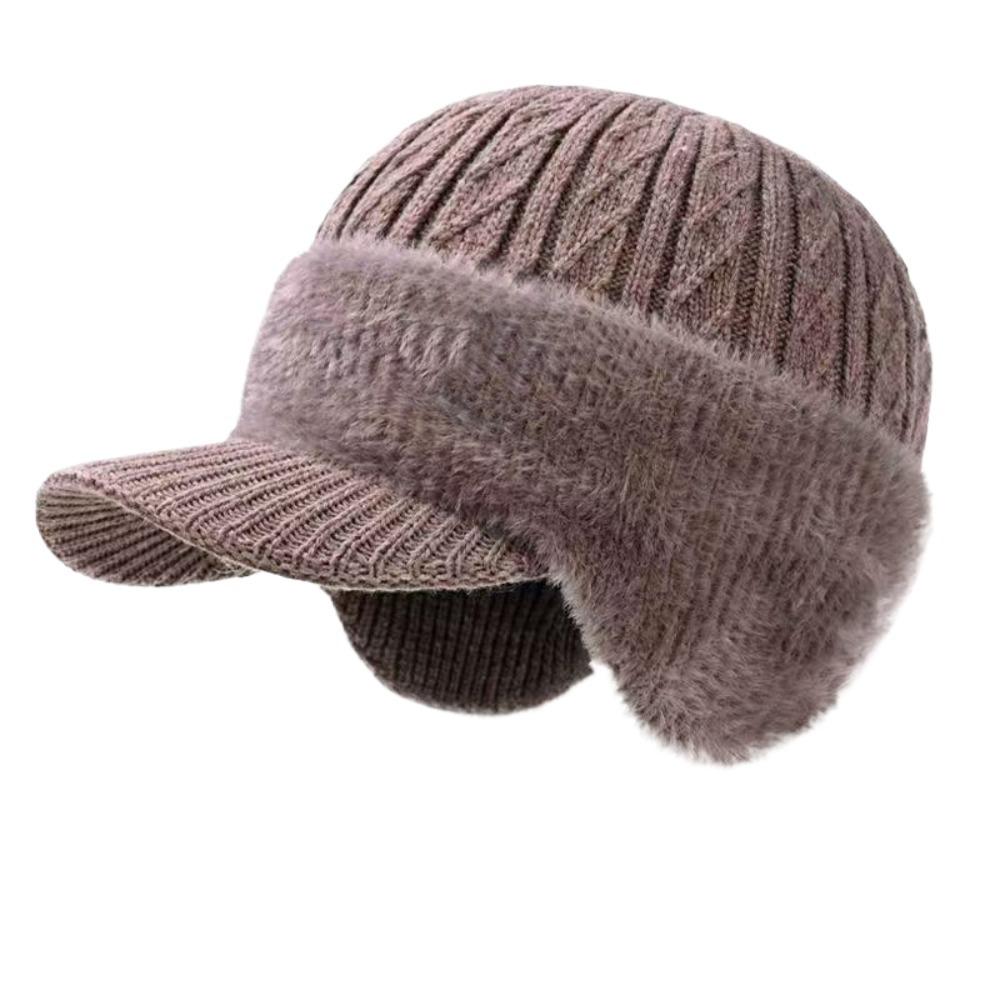 

Warm Baseball Knitted Cap Windproof Knitted Peaked Hat Newsboy Hats Ear Protector Cap Cycling хаки