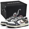 Nike Dunk Slip Resistant Abrasion Resistant Low top Skateboard Shoes Men's White Black Gray IM6670-202(Team1676-S-BOX