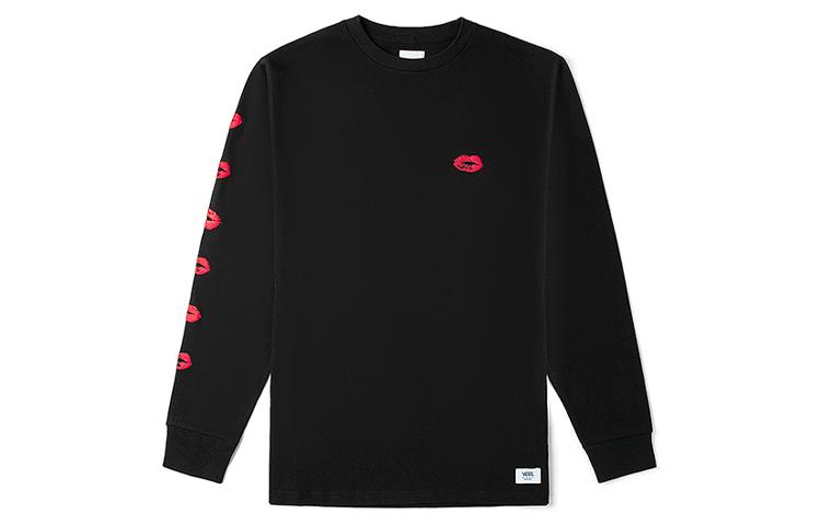 Футболка Vans Set in Sleeve Унисекс Черная VN0A54DIBLK S