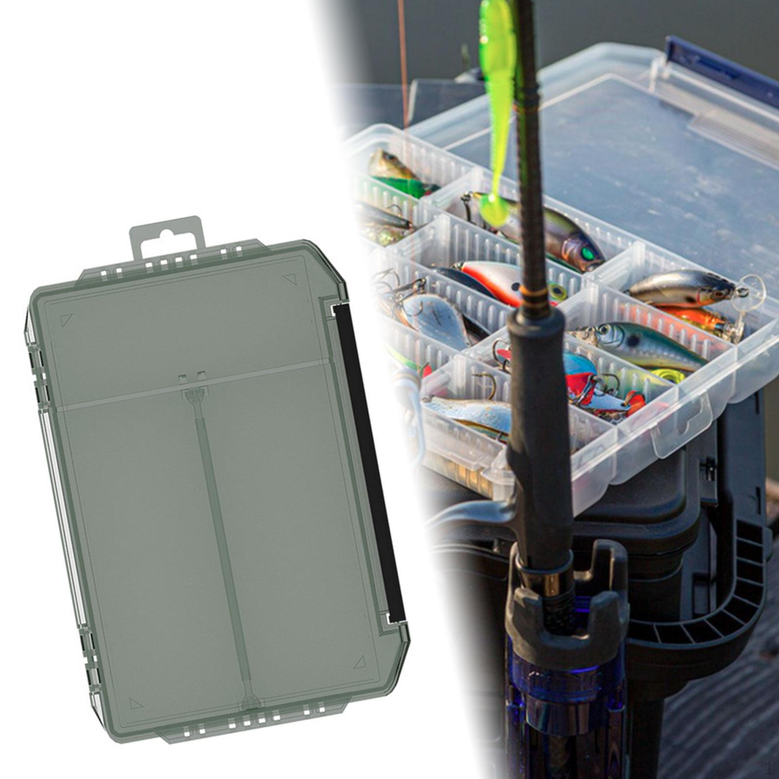 

Fishing Tackle Box Accessory Airtight Clear Gear Grid Lure for Hooks Sinkers DSA Black