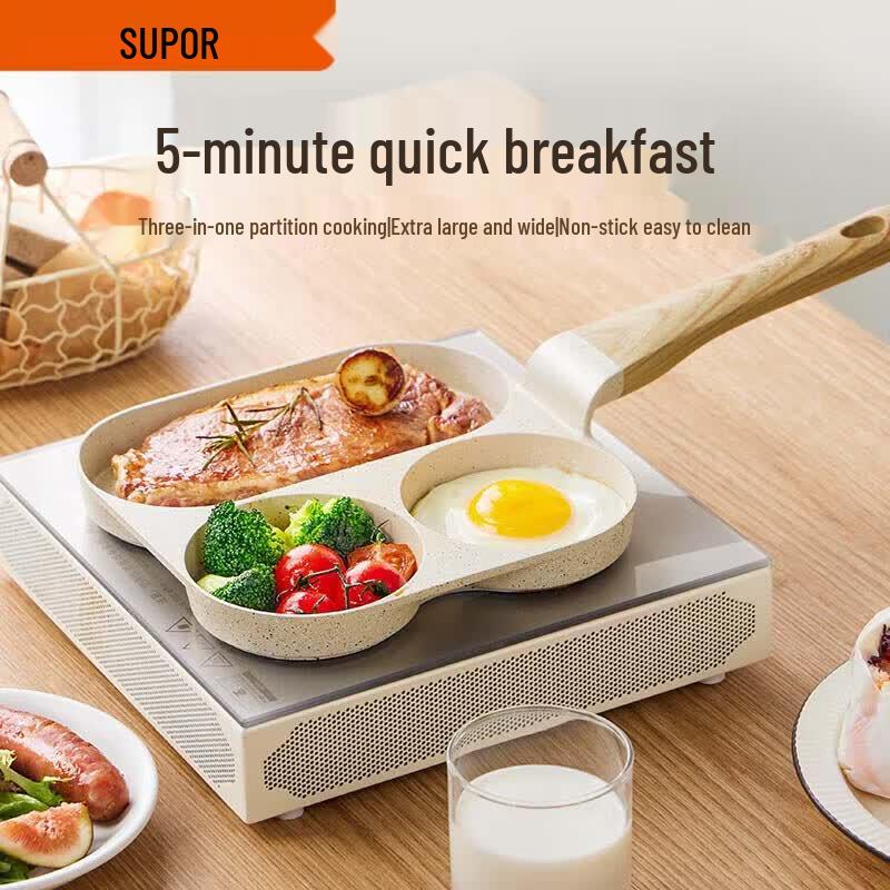 SUPOR 3-Section Non-Stick Breakfast Frying Pan