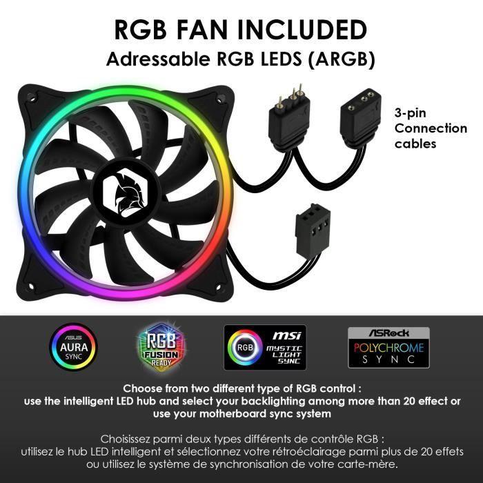 Boitier PC Gamer - EMPIRE GAMING - Spartan - ARGB - Moyenne Tour - ATX