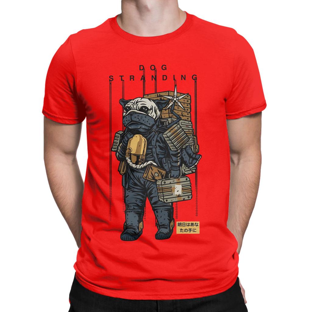 Death Stranding 100% Bomull T-shirt För Par Sommar Fantastiska T-shirts Andningsbara Harajuku T-shirts Överdimensionerad Design Kläder