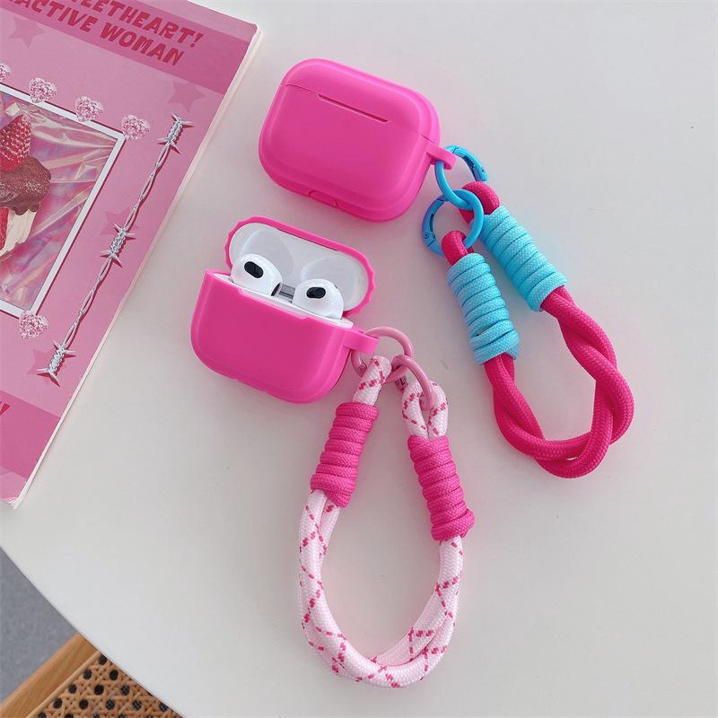 Simple solid color one-piece suitable for AirPods 1 generation protective case, second generation 1 generation pro1 apple bluetooth headset soft case