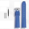 Rubber Watchband for Rolex Omega X Swatch Joint MoonSwatch Constellation Waterproof Sports 20mm Watch Strap Curved End Band