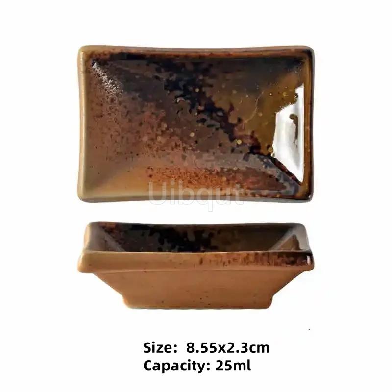 ceramic small square sauce dish Japanese style sushi dish flavoring sushi mustard plate soy sauce cherry blossom Pepper tray