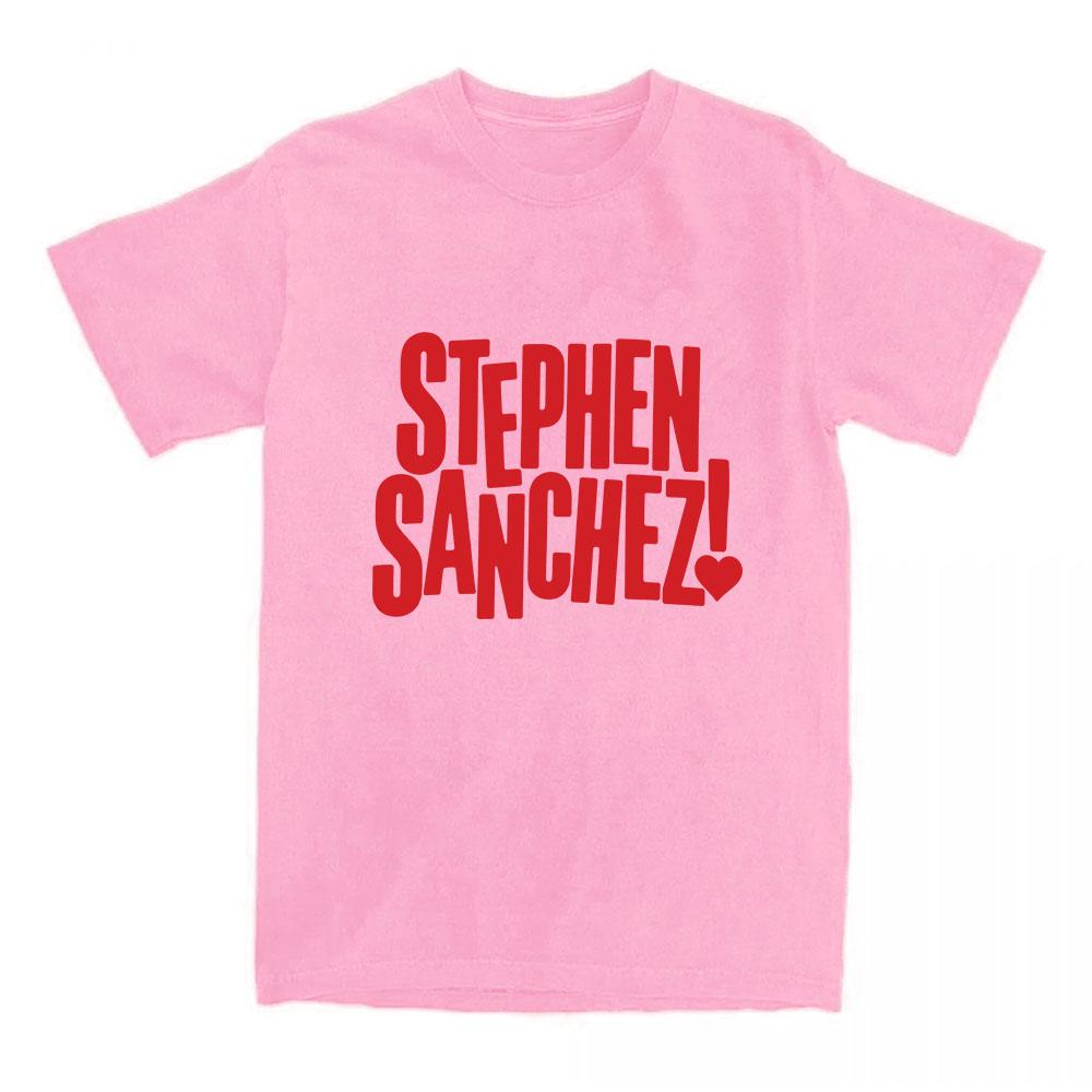 Exclamation Heart Logo T-Shirt Singer Stephen Sanchez Design Print Tshirts O-neck Short Sleeve Cotton Female Tees Graphic Merch