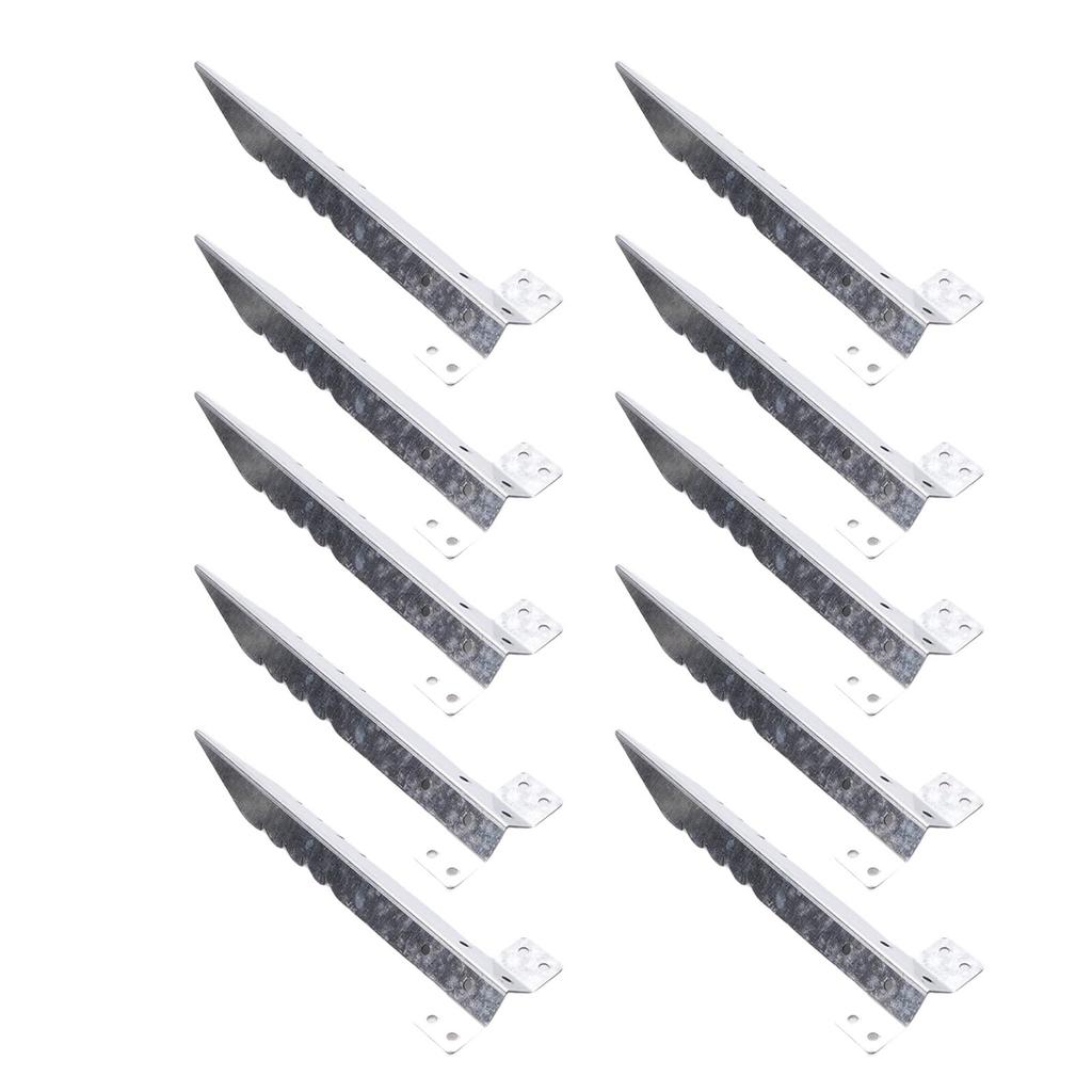 10-pack Små järnvägsslipersfästen Galvaniserat stål Trädgårdsfästen för träslipers för planteringslådor