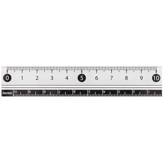 

RF black and white ruler 10cm white APJ128W Easy-to-read
