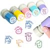 5 Morandi-Farb-Lehrer-Kommentarstempel: Aufmunterungs- und Belohnungsstempel für Kinder