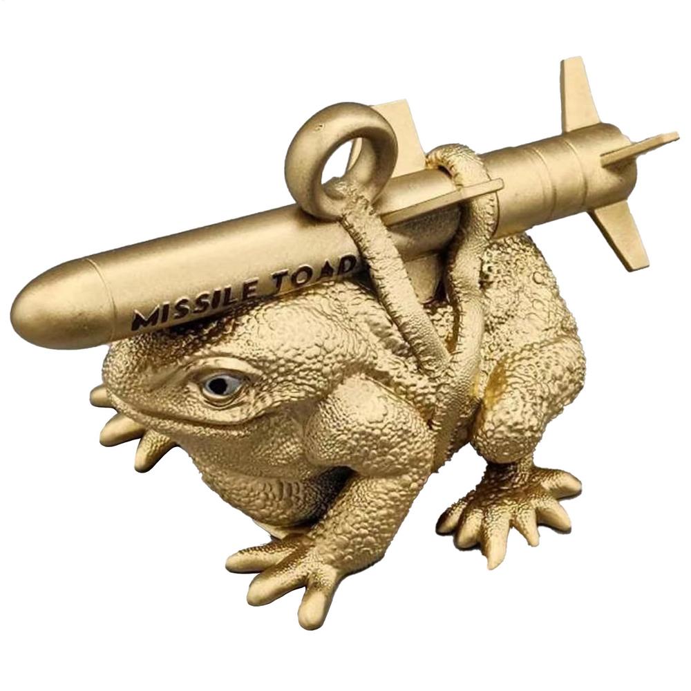 Christmas Funny Decorations Missile Toad Tabletop Ornament Christmas Ornament Ugly Joke Holiday Ornaments Christmas Supplies For золотой