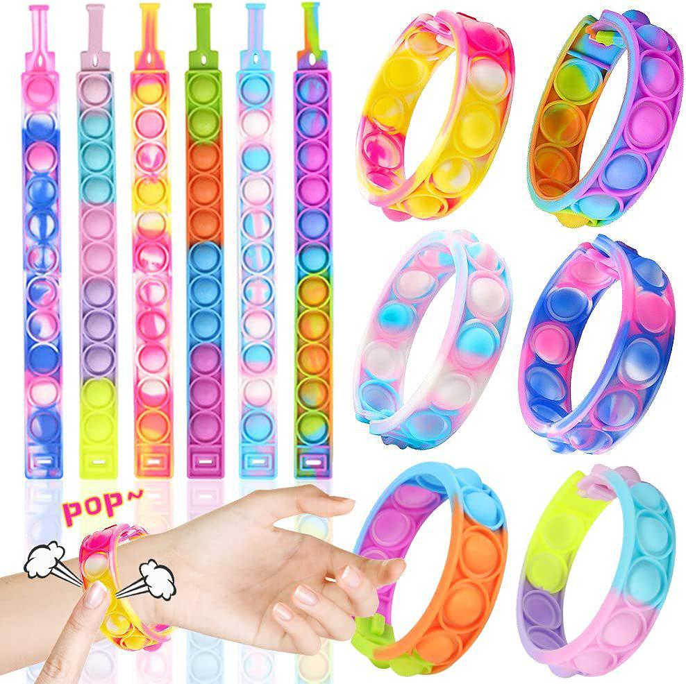 

Pioneer Pop Toy Bracelet: Creative Decompression & Educational Fidget Tool Rainbow