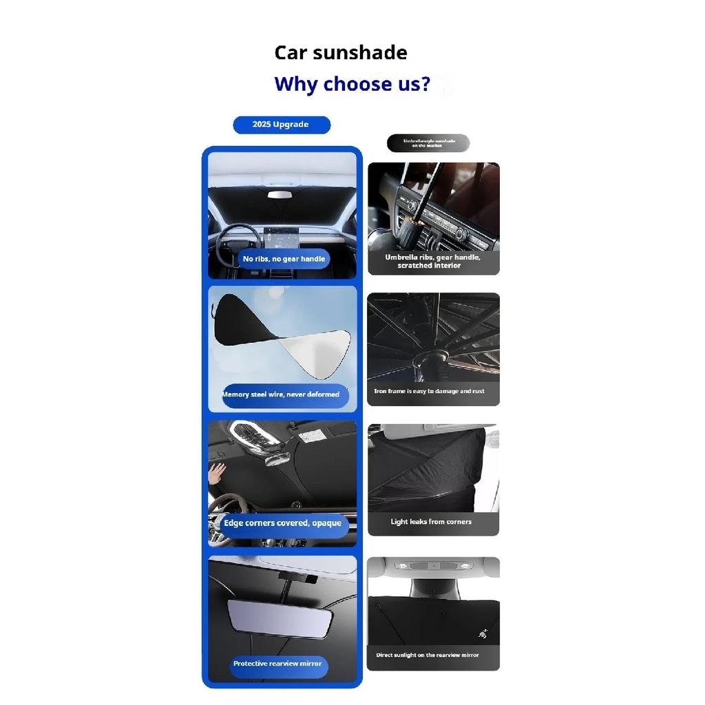 Car Windshield SunShade for ZEEKR 001 007 X 7x 009 Sun Visor UV Protection Auto Parts
