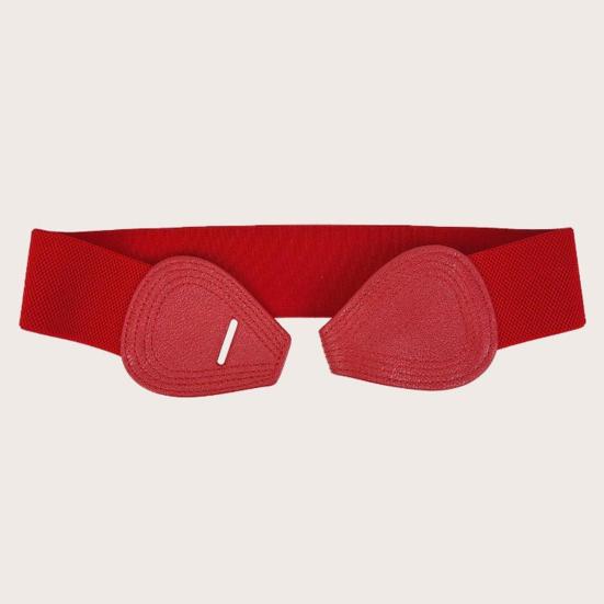 Imitation Leather Women Waistband Dress Shirt Top Versatile Belt Women Elastic Waist Cover Daily Dress Decoration