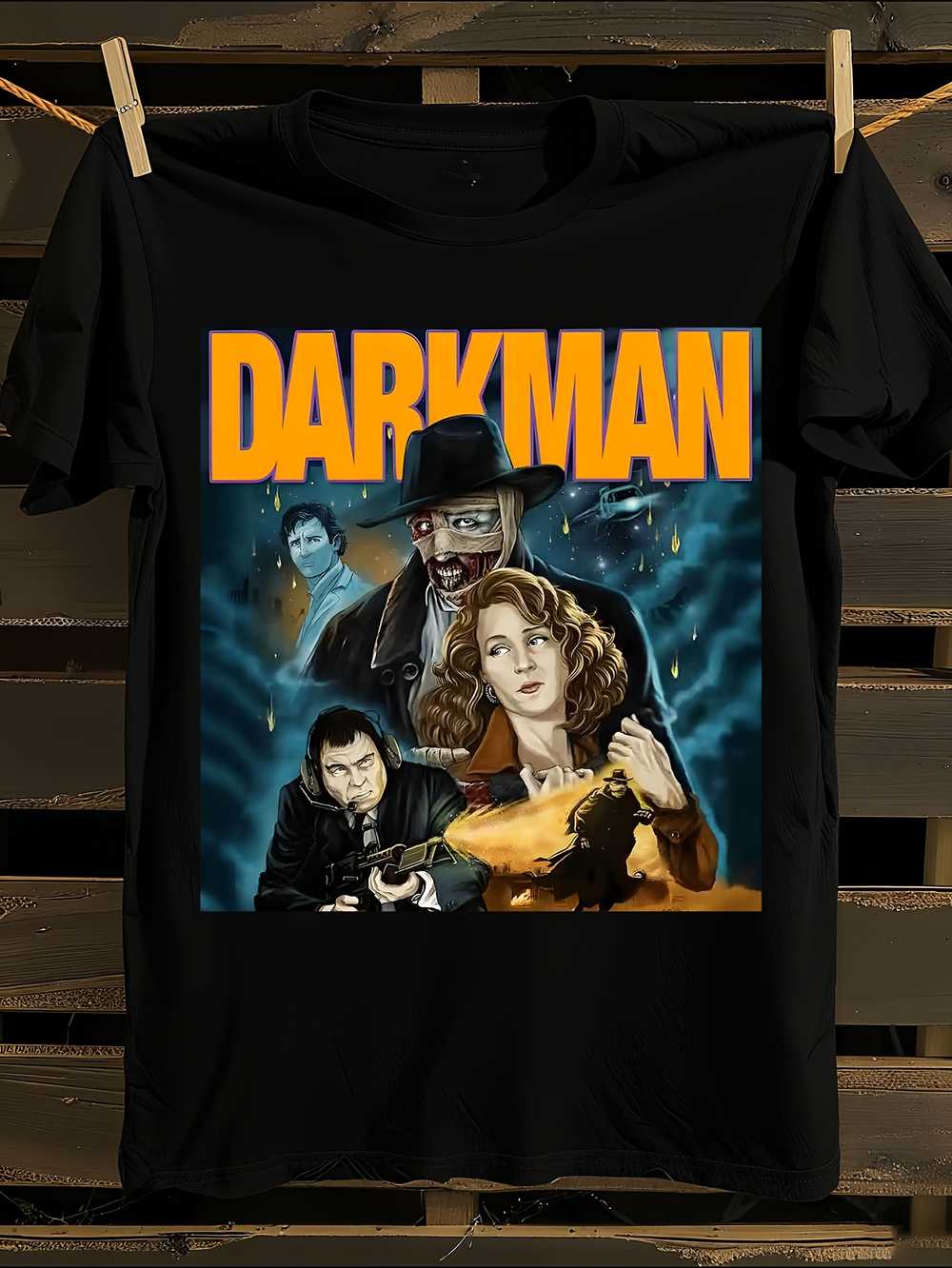

Darkman Dark for Man 1990s Movie Logo T-Shirt Mens Tshirt Womens Tshirts with Letters Print Short Sleeves T-Shirt Casual Street Tee Shirt Top XL