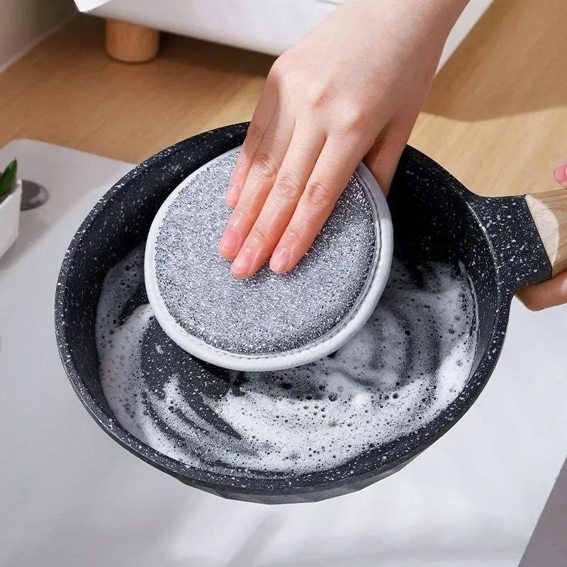 1/4/8/10 SZT Dwustronne Srebrne Gąbki do Mycia Naczyń Kuchenne Czyściki do Garnków Gąbki do Usuwania Rdzy Pędzle Czyszczące Narzędzia