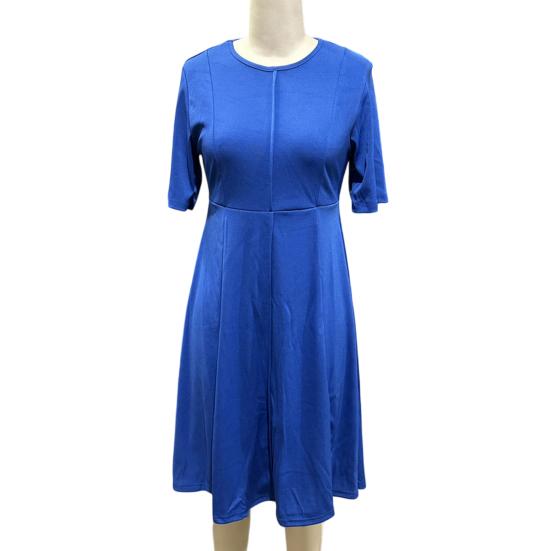 Church Dress for Women Short Sleeve A Line Teacher Work Dress Casual Knee Length
