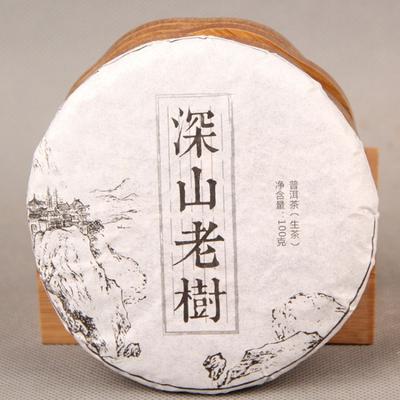 100g Puerh Surový Čaj Malý Koláček Hluboká Hora Starý Strom Pu-erh Shengcha Pu'er Čaj