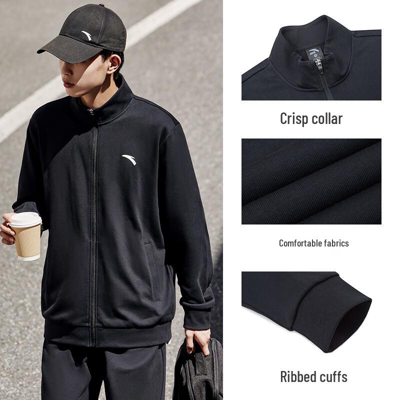 Anta Men's Stand Collar Zip-Up Sports Jacket