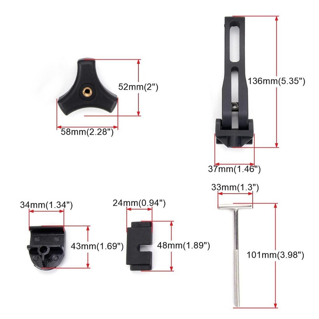 Truck Tonneau Cover Replace Part Sturdy Versatile Black Weather Resistant Mounting Kit Accessories Car Trunk Lid Fastener Set