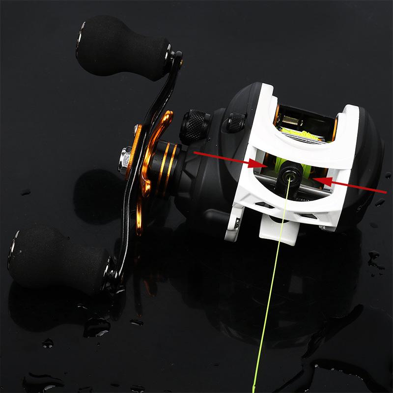 Baitcasting Fishing Reels 16LB Carbon Fiber Drag 7.0:1 Lure Reels for Saltwater Bass Trout Fishing