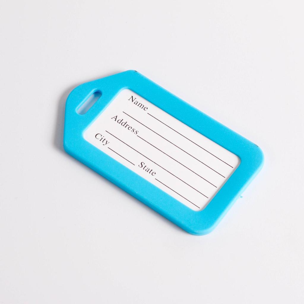 Bunter Flugzeug-Gepäckanhänger - Strapazierfähiges Namensschild aus Kunststoff für Koffer auf Reisen