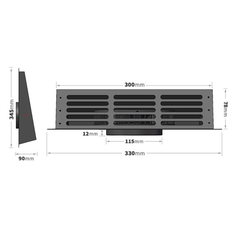 Wentylator wyciągowy słoneczny o średnicy 110 mm z przepływem powietrza 430CFM Wentylator ścienny słoneczny Kanał wentylacyjny 3,6W