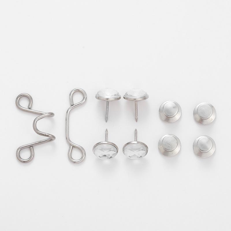 

Adjustable Waist Buckle Extender No Sewing Pant Clips Waist Tightener Button For Jeans Skirts Sleeves Fit Button Pins Tool