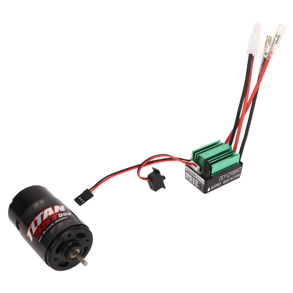 RC Car Brushed Motor ESC 550 Brushed Motor Waterproof 65A Brushed ESC for RC Car Boat 55T