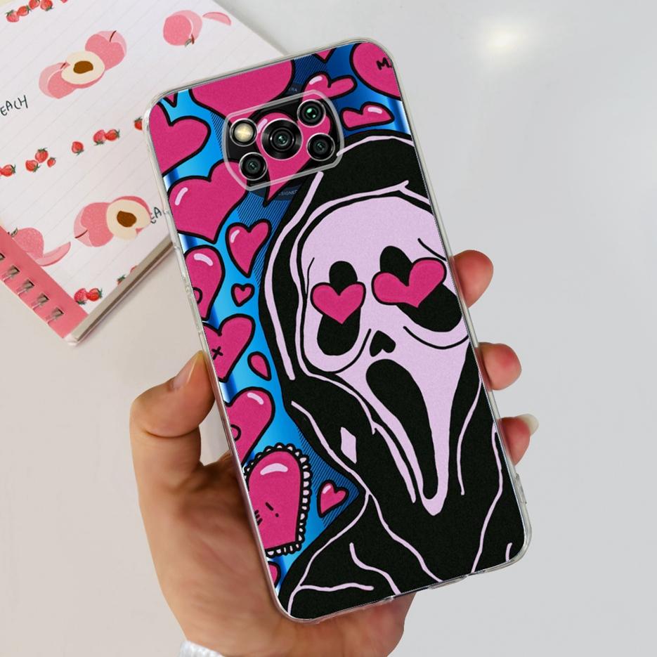 För Xiaomi Poco X3 Pro Fodral Ny Mode Målat Skydd Genomskinligt Silikon Mjukt TPU Telefonfodral För Xiaomi Poco X3 NFC PocoX3 Pro Skal