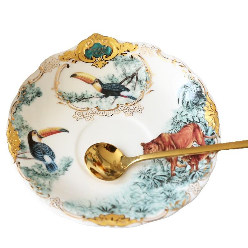 Household Flower Teapot Set Ceramic Afternoon Tea Flower And Fruit Teacup Tea Set Fruit Glass Pot With Filter Candle Heating
