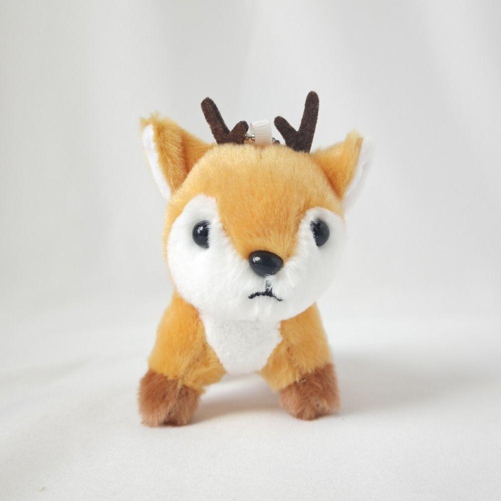 Key Ring Pendant Deer Plush Toy Fawn Keychain Fluffy Elk Doll  Christmas Gifts