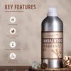 Aromahpure Sandalwood Aroma Oil | 1 Liter Undiluted & Natural | Long-Lasting Scent for Aromatherapy, Candle & Soap Making, Diffusers, Room Freshener