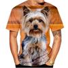 Yorkshire Terrier Pet Dog 3D Print T-Shirts Streetwear Men Women Fashion Short Sleeve O-Neck T Shirt Male Tees Tops Man Clothing