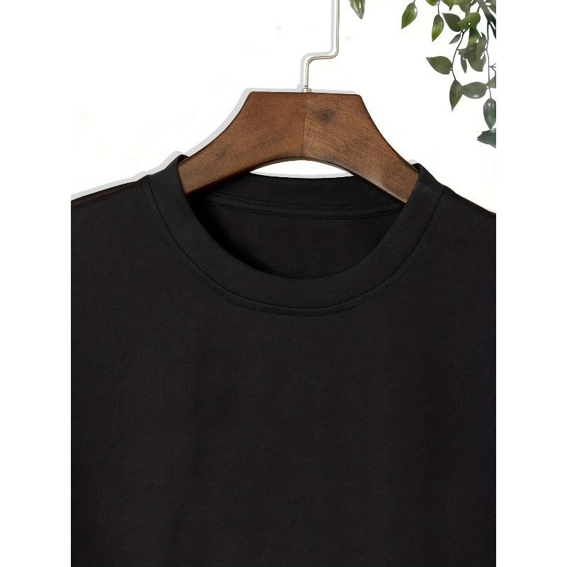 European Size Spider Web Print Tee Shirt, Tee For Men, Casual Short Sleeve T-shirt For Summer Spring Fall, Tops As Gifts