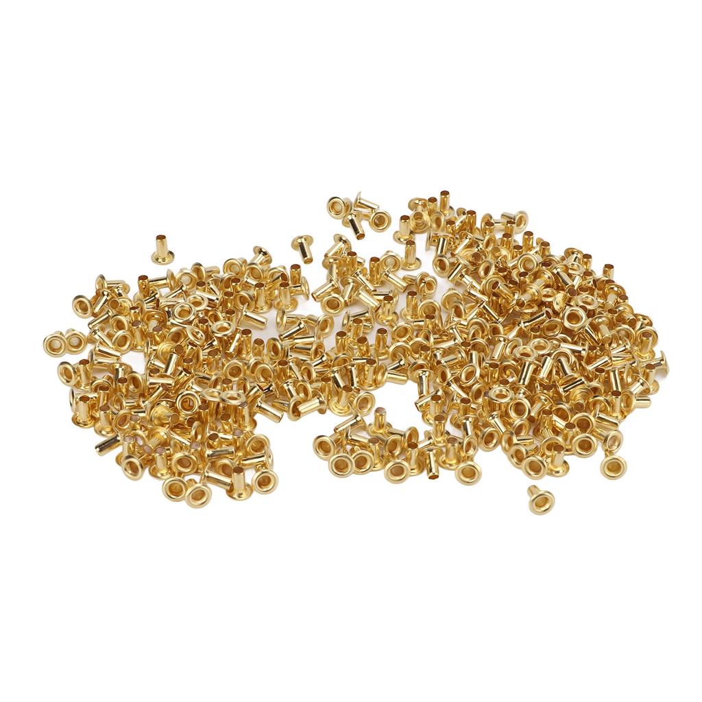 500 Pcs Hollow Rivets DIY Through Hole Brass Decorative Hollow Rivets Copper Air Eye