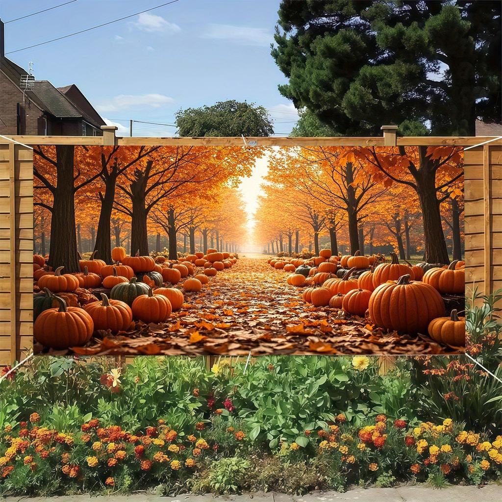 Party banner made of polyester for garage decoration during the Autumn Harvest Festival.PMJ