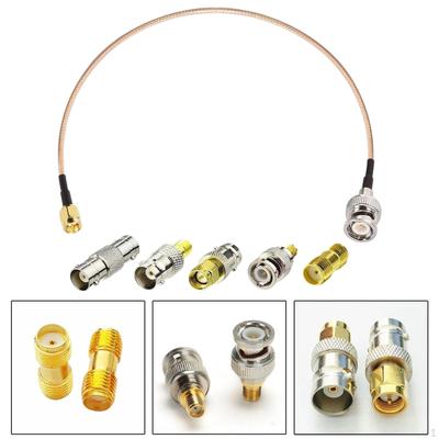 RF Coax Cable Kit 5 Adapters High Performance SMA Male To COAXIAL Connector for