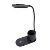 LED Desk Lamp Touch Control Flexible Arm Small Table Light with Wireless   Pen Holder for Dorm Bedroom
