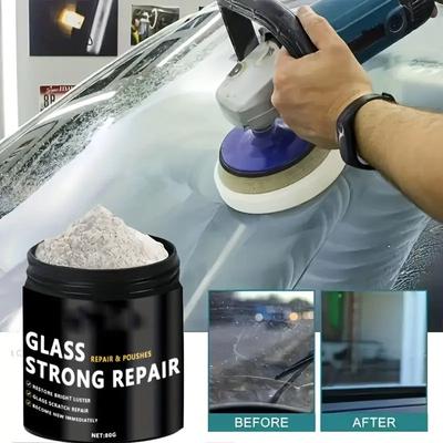 Autoglas Polierpulver zum Entfernen von Ölfilm Reinigungspulver Auto Frontscheibe zum Entfernen von Fensterschrammen