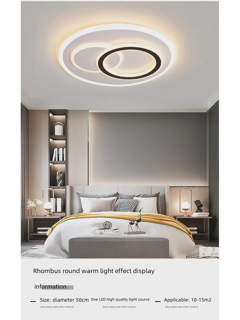 Modern Round LED Ceiling Lamp for Living Room, Bedroom, Restaurant, or Study