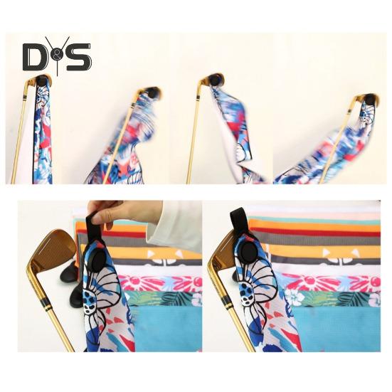 Ręcznik golfowy magnetyczny z klipsem Chłonny waflowy ręcznik golfowy z mikrofibry z magnesem do mocnego trzymania na torbach golfowych, wózkach, kijach