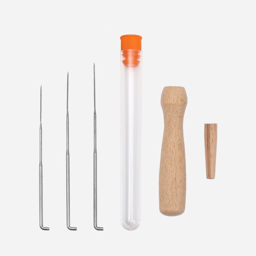 Creative Felting Needles Set 3 Sizes Felting Needles DIY Craft Wool Felting Needle Tools Professional Wooden Handle