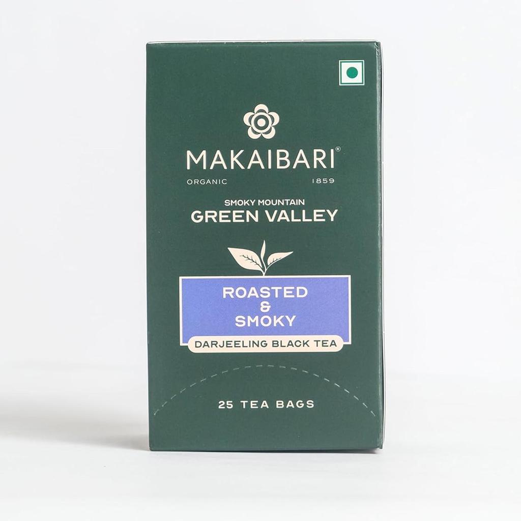 Makaibari Green Valley Apoorva Finest Darjeeling Geröstete Schwarze Teebeutel Einzelplantage 25 Teebeutel Premium Aromatischer Aufguss