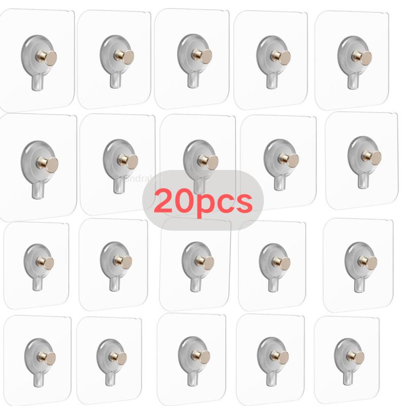 Strong Adhesive Nails Wall Hooks Closet Cabinet Shelf Pegs Screws Wall Hangers Kitchen Bathroom Punch-Free Self-adhesive Hooks