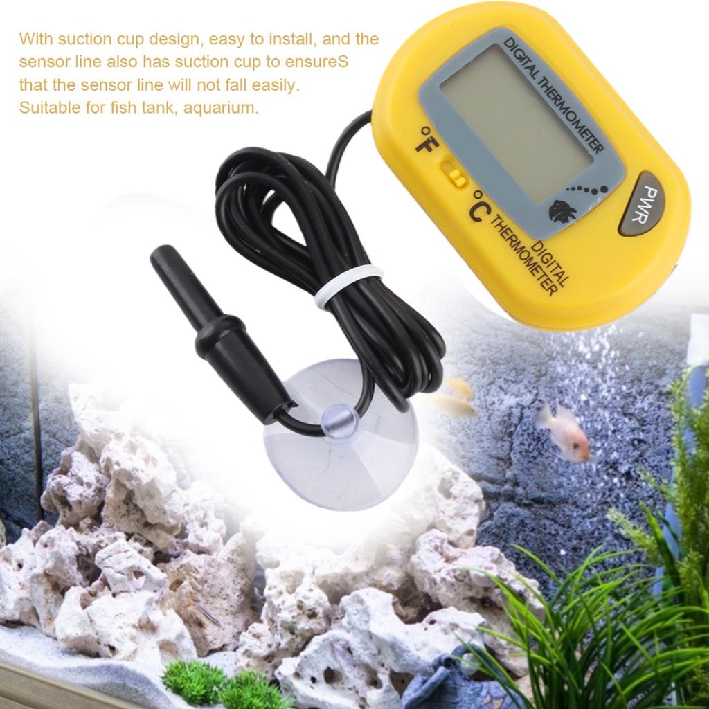 Digital LCD Sensor Aquarium Water Thermometer Controller Wired Fish   Accessories