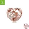 Yinziyun Cat Paw Print DIY Bracelet Spacer Beads: Cute S925 Sterling Silver Pet Imprint Collection