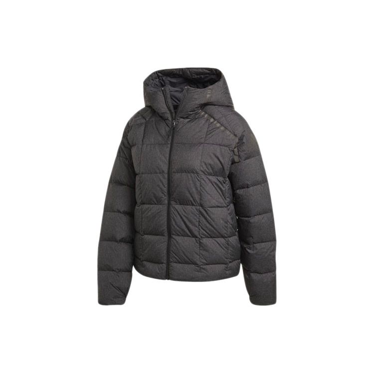 adidas Z.N.E Black Women s Short Down Hooded Jacket DZ1508 XL